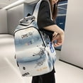 thumbnail image 1 of 1pc Simple Letter Pattern Backpack, Korean Version Large Capacity Computer Backpack, Gradient Color Backpack Casual Women's Men's Bag, 1 of 5