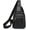 Black, variant on Leather Sling Backpack Chest Crossbody Shoulder Bag Travel Daypack for Men and Women Brown Big