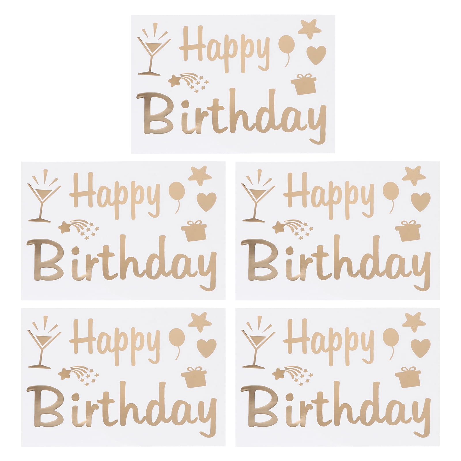 Stickers for Balloons Happy Birthday Decoration Vinyl Sticker Letter Number  18 20 21 30 40 50