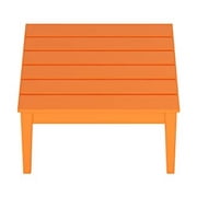 WestinTrends Ashore Outdoor Coffee Table, 32 Inch All Weather Poly Lumber Adirondack Patio Coffee Table Square Low Table, Teak
