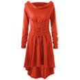 thumbnail image 2 of Womens Halloween Costumes 2024 Cosplay Gothic Dresses Women Costumes Hooded Vintage Pullover High Low Bandage Long Dress Cloak, 2 of 6