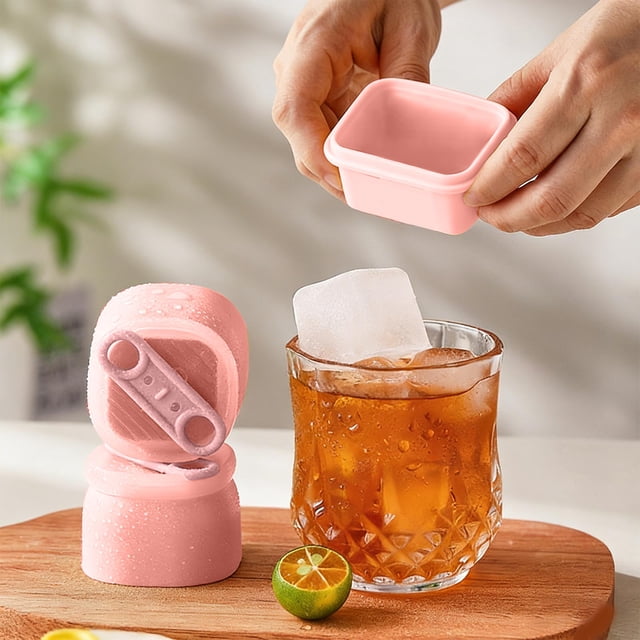 pstuiky Silicone Trays with Lids 6.1X6.1X4.5Cm Flexible Stackable Easy Release for Popsicles Homemade Snacks