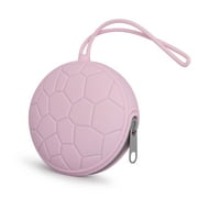 Ecovona - Silicone Baby Pacifier Holder Case | Attaches to Strollers & Diaper Bags | Soft Pocket Cover for Pacifiers & Binky | Keep Pacifiers Clean and Always in Reach (Pink)