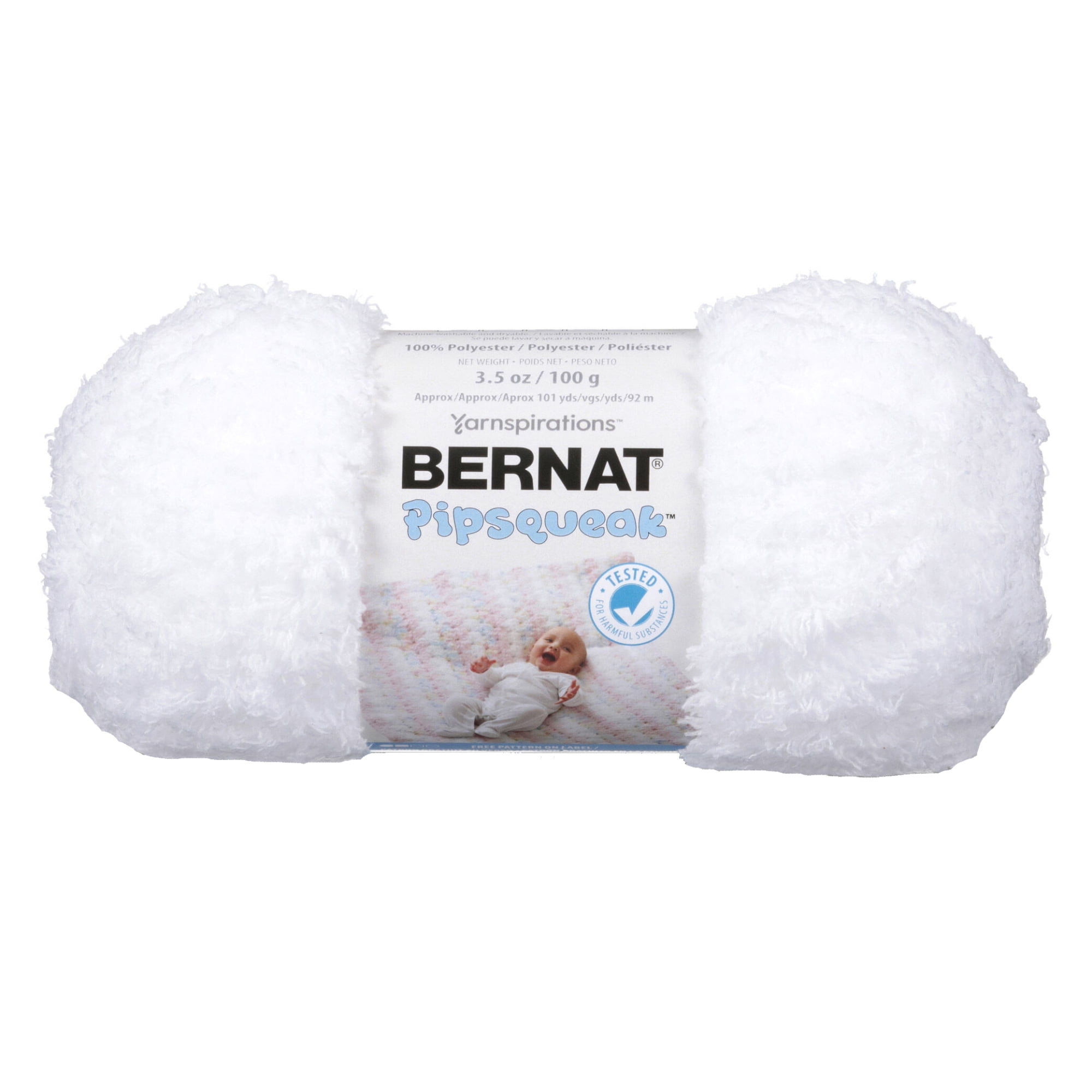 Bernat Pipsqueak Yarn-Whitey White, 1 Pack of 3 Skein