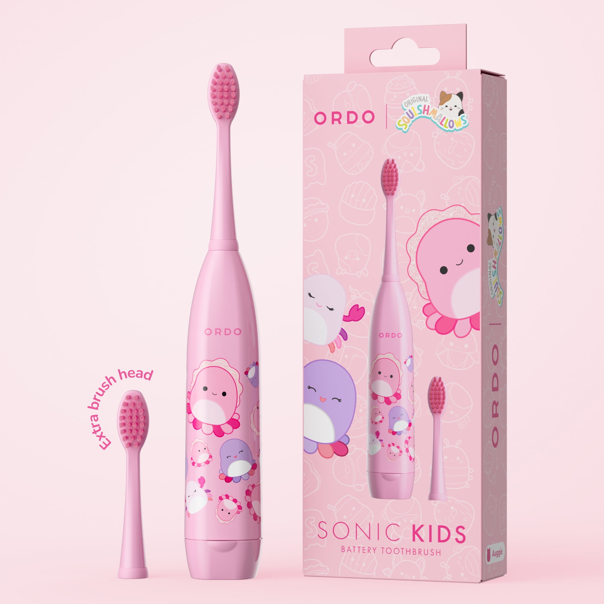Ordo Sonic Kids Battery Toothbrush - Squishmallows Auggie - Pink
