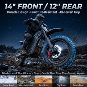 ABKDO 4000W Electric Dirt Bike for Adults, 45 MPH Off-Road Electric Motorcycle with Removable 48V 23Ah Battery, Full Hydraulic Brakes and Suspensions E Dirt Bike, Black