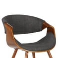 thumbnail image 6 of Armen Living Butterfly Mid-Century Modern Dining Chair in Walnut and Charcoal Fabric, 6 of 8