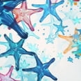 thumbnail image 6 of WYYP Nautical Coastal Tablecloth Round Rustic Blue Ocean Starfish Print Table Cloth Summer Sea Beach Decorative Table Cover with Resistant for Home Kitchen Dining Table Indoor Party Picnic 38-42, 6 of 8