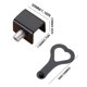 thumbnail image 3 of Limitador de cerradura de puerta de ventana corredera de acero inoxidable | Dispositivo de seguridad ajustable sin taladro | Limitador antirrobo con empuñadura de goma blanda | Resistente a la, 3 of 3