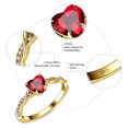 thumbnail image 5 of VAKKI 1.25ct Womens Heart Promise Ring 925 Sterling Silver Heart Cut Created Ruby Twisted Vine Engagement Ring for Women, 5 of 5