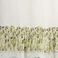 thumbnail image 3 of Ellis Curtain Clarice High Quality 2-Piece Leafy Branch Patterned Ruffled Tier Pair Window Curtains - 58 x24", Blue, 3 of 3