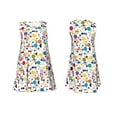 thumbnail image 7 of Fuzoiu Colorful Spots Print Women's Sleeveless Dress,Summer Dresses for Women,Casual Sundresses,Beach Sleeveless T-shirt Swing Dress with Pockets, 7 of 7