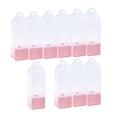 thumbnail image 4 of KLKCMS 10 Pieces Flower Gift Boxes Single Rose Flower Box Empty with Handle Transparent Pink, 4 of 9