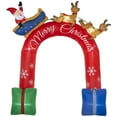 thumbnail image 2 of Outsunny 9ft Christmas Inflatables Outdoor Decorations Arch with Santa Claus Riding a Sled, Blow-Up LED Yard Christmas Decor for Garden, Lawn, Party, 2 of 8