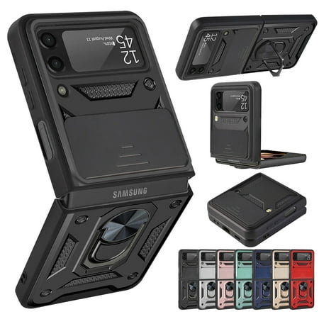 Shockproof Case Cover For Samsung Galaxy Z Flip 4 5G Folding Cover Slide Camera Lens Protector Case