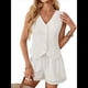 thumbnail image 3 of Conjuntos de 2 Piezas para Mujer: Chaleco, Pantalones Cortos, Pantalones Anchos, Conjuntos Casuales Elegantes. XL, 3 of 10