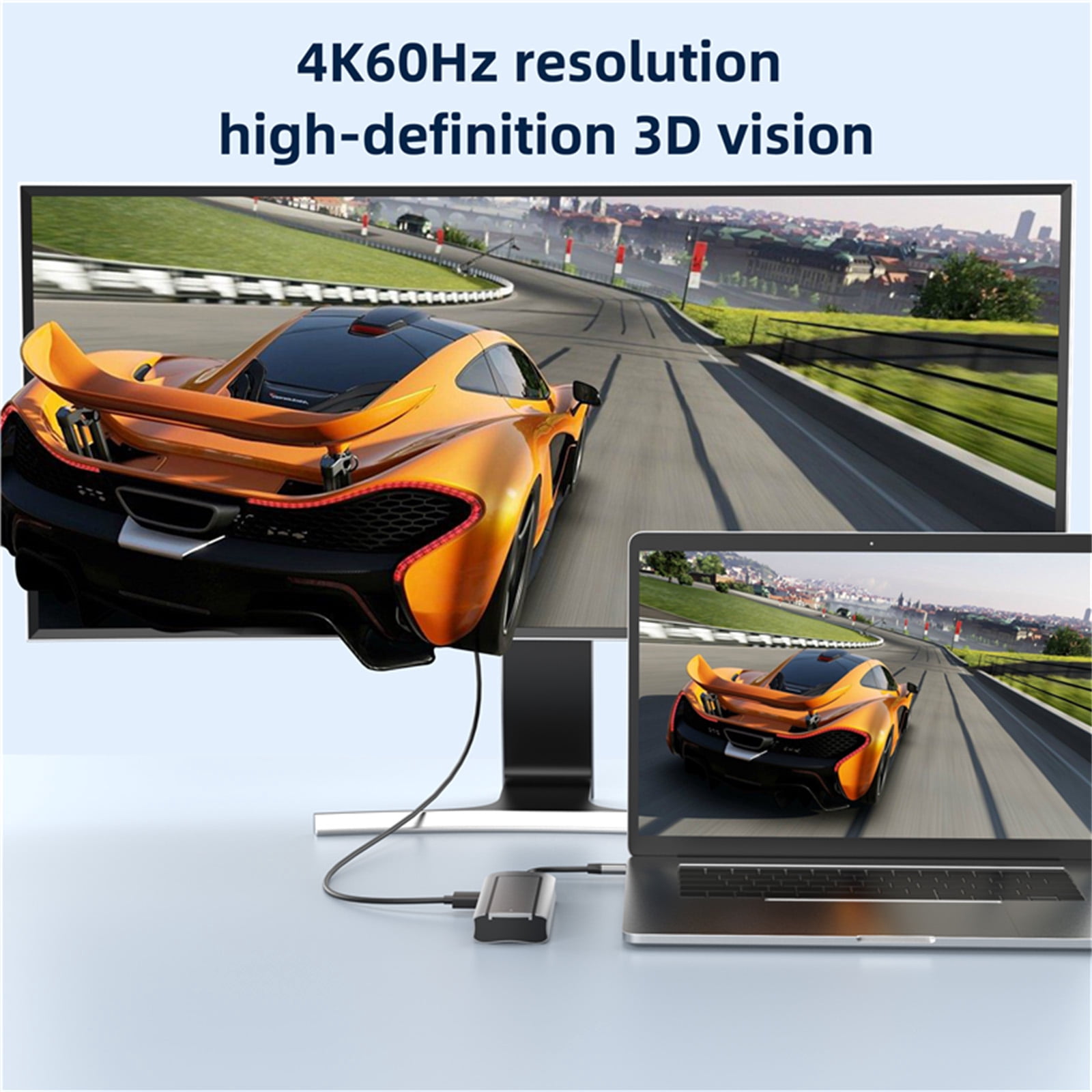 JIAHAOO Type C USB 3.0 Hub 6 in 1 with SSD Enclosure 4K HD USB 3.0 5Gbps M.2 SATA NVMe Tool Free Install