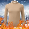 thumbnail image 2 of Winter clothing for women Winter Tops For Women Crew Neck Lined Thermal Thermal Underwear Slim Tops Long Sleeve Thermal Shirts Color Block Tops, 2 of 8