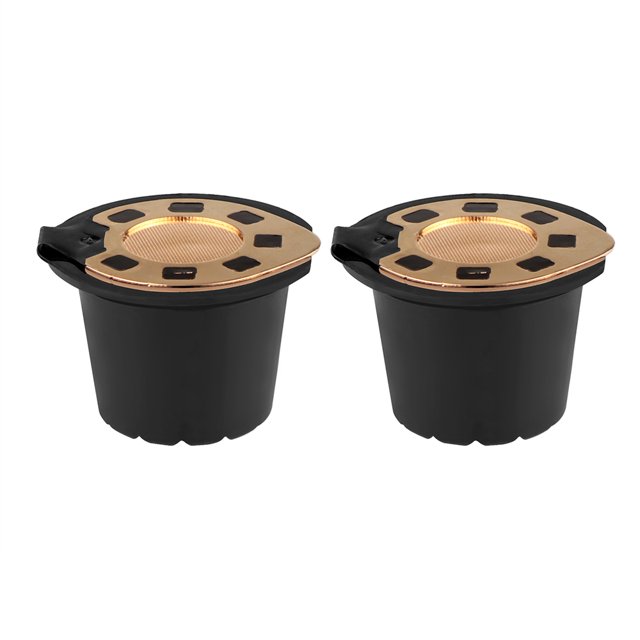 Cápsula De Café Reutilizable Recargable De Plata Compatible Con Nespresso Para I Cafilas (Con Cuchara De Café) 2 Uds Filtro Eigraketly HA024397-02