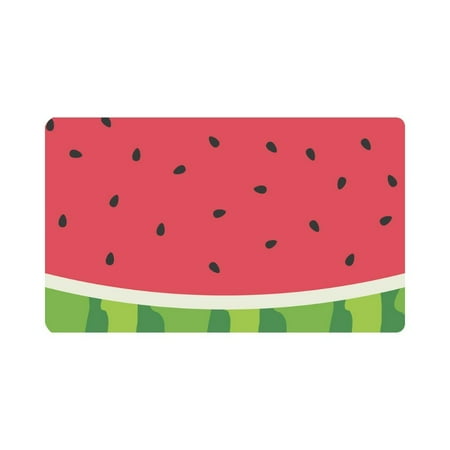 Watermelon Slice Rug MKHERT Watercolor Watermelon Slices Funny Fruit Doormat Rug Home Decor Floor Mat Bath Mat 30x18 inch ()