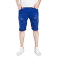 thumbnail image 3 of Frontwalk Mens Casual Ripped Jean Shorts Slim Fit Hole Short Pants Summer Regular Fit Straight Denim Shorts, 3 of 5