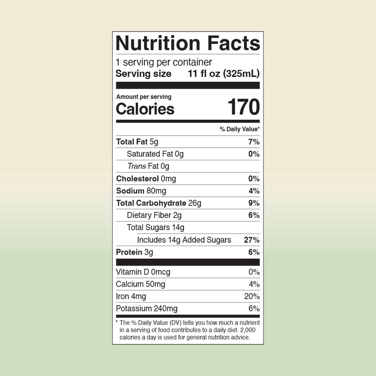 Pop & Bottle Vanilla Bean Matcha Almond Latte, Refrigerated/ Chilled, 11 fl oz