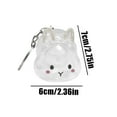 thumbnail image 3 of Eliaeconx Rabbit Hair Collection Capsule Memorial Pendant Cute Keychain Suitable For Rabbit Enjoyment Suitable For Daily Decoration (B), 3 of 5