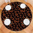 thumbnail image 2 of Stretch Halloween Round Table Cover with Elastic Border - 44 Inch Elastic Hem Tablecloth for Kitchen Dining Party, Durable, 2 of 6