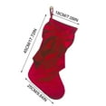 thumbnail image 3 of Christmas Bowknot Velvet Stockings - Solid Color Festive Decor Socks, Candy Gift Storage Bags, Fireplace Hanging Christmas Decor, 3 of 6