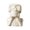 C, variant on Eolstice Set of 4 White Ceramic Skull Bust Planters, Skeletal Figures Planters in Four Poses, Halloween Tabletop Decor for Home and Office, Fun Decor