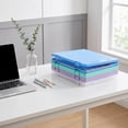 thumbnail image 4 of Stcellnmex Green Plastic A4 Paper Storage Box Portable Document Organizer 2 Pack, 4 of 10