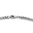 thumbnail image 3 of Miabella Solid 925 Sterling Silver Italian 3.5mm Square Link Round Box Chain Necklace for Women Men, Made in Italy (20, rhodium-plated-silver), 3 of 7