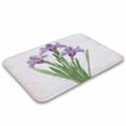 thumbnail image 3 of Purple Iris Printed Coral velvet Bath Rug Funny Bathroom Rug,Comfort Velvet Bath Mat,Washable Bath Mat Shower Floor Carpet Rugs Room Décor Accessories 20"x32", 3 of 8