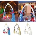 5.5FT Christmas Outdoor Lighted Nativity Scene, Outdoor Nativity Scene