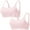 Light Pink & Light Pink, variant on Deyllo Women's Wireless Bras Plus Size Full Coverage Padded Smooth Seamless T-shirt Sleep Everyday Bra Cami Crop Top, Light Pink S