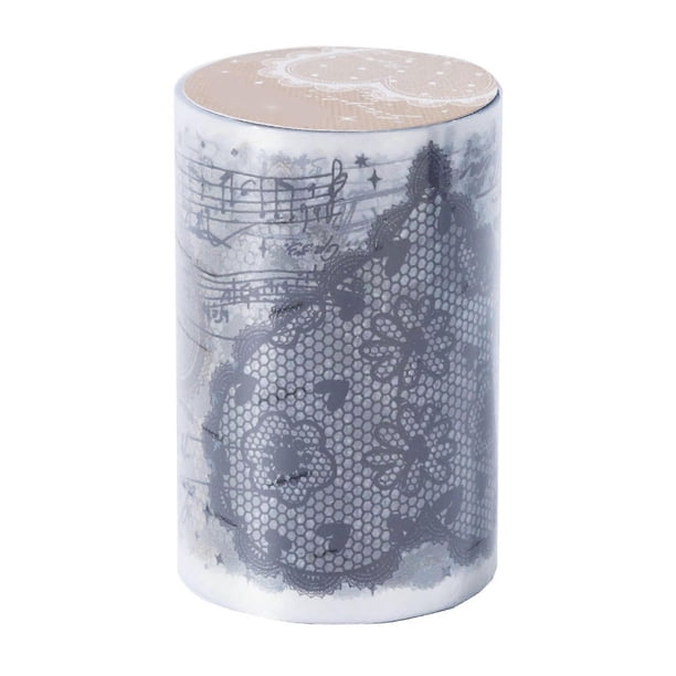 Rouleau d'autocollants en PET, facile à utiliser, réutilisable, motif dentelle exquis, pour scrapbooking, album, journal, DIY