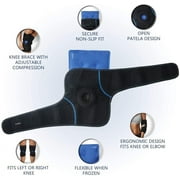 ComfiLife Adjustable Reusable Hot Cold Therapy Gel Pack Knee Brace Wrap