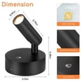 thumbnail image 2 of URTOM LED Wireless Spotlights Indoor with Remote Rechargeable Uplights with Timer Dimmable CRI 90+ Picture Light Battery Operated, 2 of 8