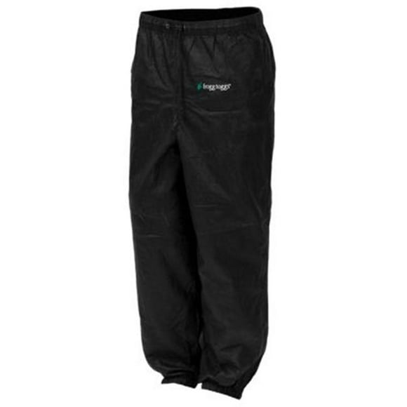 FROGG TOGGS Mens Standard Classic Pro Action Waterproof Breathable Rain Pant, Black, Large
