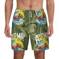 thumbnail image 2 of Goofa Surfing Dinosaur Printed Men's Swim Trunks Board Shorts Quick Dry Mens Swimming Trunks with Compression Liner,Breathable Fit Hawaii Beach Shorts-XX-Large, 2 of 9