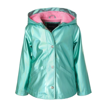 Metallic Raincoat with Fleece Lining (Baby Girls & Toddler (Best Rain Gear For Toddlers)