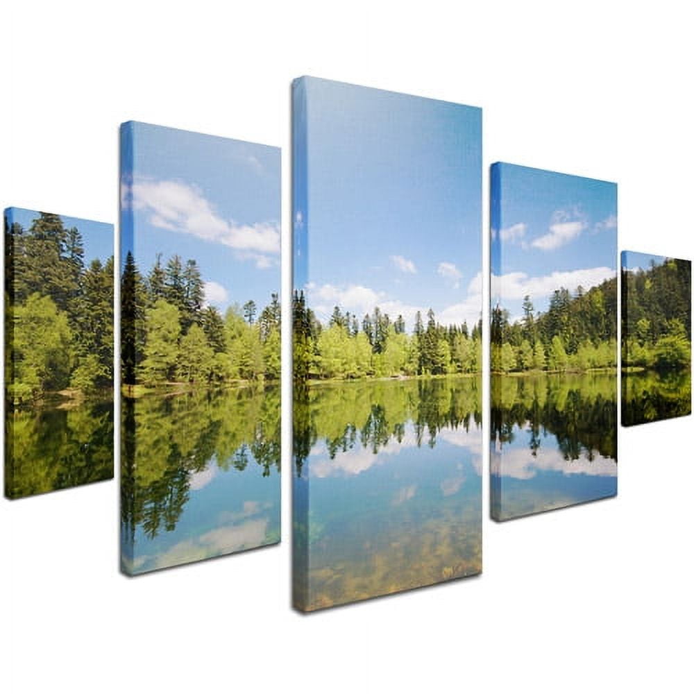 Trademark Fine Art "Lake Maix" Canvas Art Set by Philippe Sainte-Laudy, 5pc Panel Set, 58" x 40"