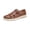 Brown, variant on Closed Toe Men Retro Flat Sandals, Solid Color Hook & Loop Casual Outdoor Shoes Hollow Athletic Sandals - Roman Orthopedic Shoes