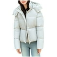 thumbnail image 5 of Black*Friday Sale ChaoHeng Women Puffer Coats on Clearances Women's Winter New Plus Size Oversized Thickened Marshmallow Coat,Long Sleeve Puffer Jacket for Cold Weather, 5 of 5