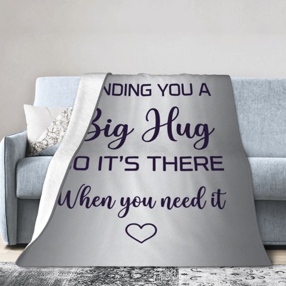 Get Well Blanket Feel Better Healing Blanket Grey Birthday Inspirational Sympathy Thinking of You Gifts Soft Warm Cozy 60x50