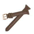 thumbnail image 3 of Genuine Leather Watch Band 20mm Quick Release Elegant Top Grain Replacement Strap Camel/Rose Golden Tone, 3 of 6