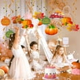 thumbnail image 4 of 20Pcs Fall Party Hanging Swirl Decorations Little Pumpkin Maple Leaf Foil Streamers Autumn Thanksgiving Hanging Door Ceiling Decoration, 4 of 7