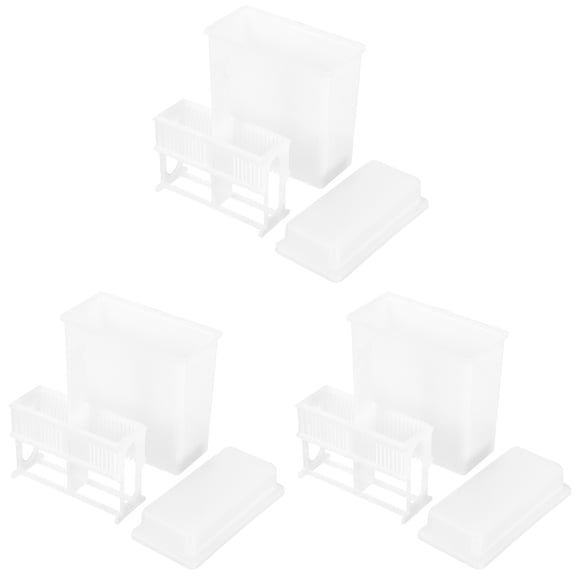 3 Sets Slide Rack Slides Staining and Jar Kit Microscope Storage Slots Plastic