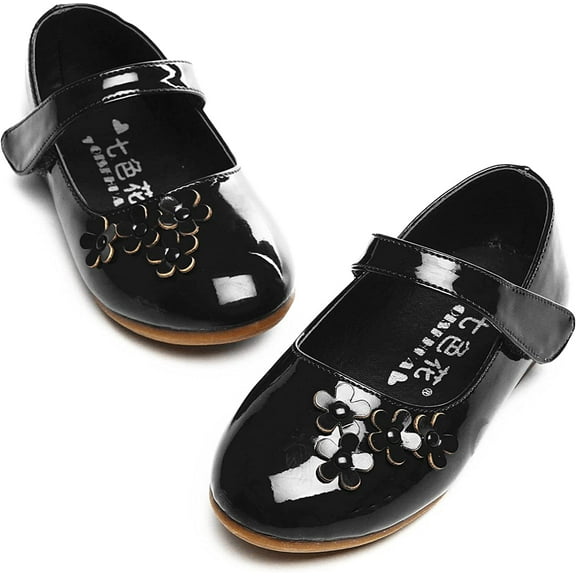 Girls Dress Shoes Mary Jane Flats Princess Flower Shoes Ballet Flats Party School Wedding Shoes(Toddler/Little Kid/Big Kid)