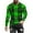 Green, variant on Your-Sty Men's Shirts Long Sleeve T-Shirt Crew Neck Midweight Tees Classic Basic Casual Tops Plaid Shirt